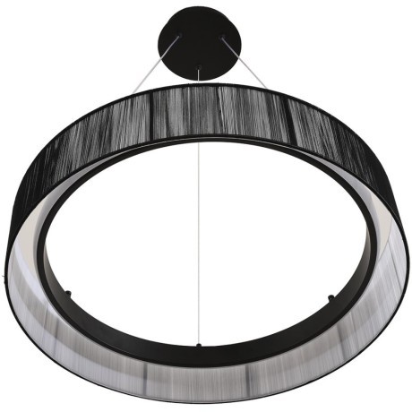 8371/40L Люстра подвесная с черным текстильным плафоном и ступенчатой сменой цветности LED 40Вт 2327Лм 3000;4000;6000K 220V LUMION KAVA