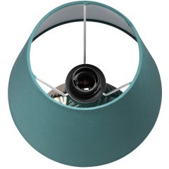 8139/1T MODERNI LN25 бирюзовый/серебро, керамика/текстиль Настольная лампа Е27 1*60W 220V TAPALA