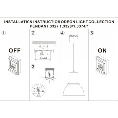 Подвесной светильник с 1 плафоном Odeon Light 3327/1 LASO под лампу 1xE27 60W