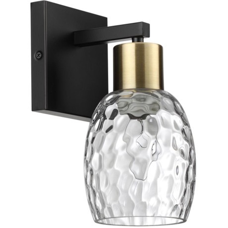 6562/1W MODERNI LN24 черный, золотой/прозрачный/металл/стекло Бра E27 1*40W 220V ICE