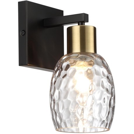 6562/1W MODERNI LN24 черный, золотой/прозрачный/металл/стекло Бра E27 1*40W 220V ICE