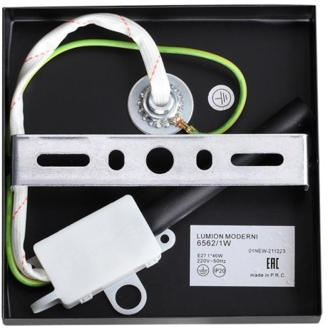 6562/1W MODERNI LN24 черный, золотой/прозрачный/металл/стекло Бра E27 1*40W 220V ICE