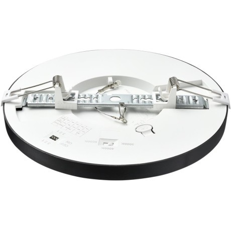 7788/18L Светодиодный тонкий светильник накл/встр. монтажа, датчик движения, мех перекл. цв. температуры, рег. врезного отверстия 18Вт 3000/4000/6500К 1510лм IP44 Sonex NEBULA BLACK