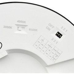 7788/18L Светодиодный тонкий светильник накл/встр. монтажа, датчик движения, мех перекл. цв. температуры, рег. врезного отверстия 18Вт 3000/4000/6500К 1510лм IP44 Sonex NEBULA BLACK