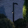 Черный ландшафтный светильник-столб NOVOTECH STREET RALTE 371063 под лампы GU10, 2шт макс. 35Вт, основание и плафон черный алюминий, IP65, высота 1200 мм, диаметр основания 150 мм, подключение 220В