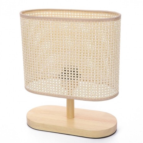 8201/1T COUNTY LN25 бежевый, дерево/текстиль Настольная лампа E27 1*60W 220V MADERANA