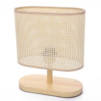 8201/1T COUNTY LN25 бежевый, дерево/текстиль Настольная лампа E27 1*60W 220V MADERANA