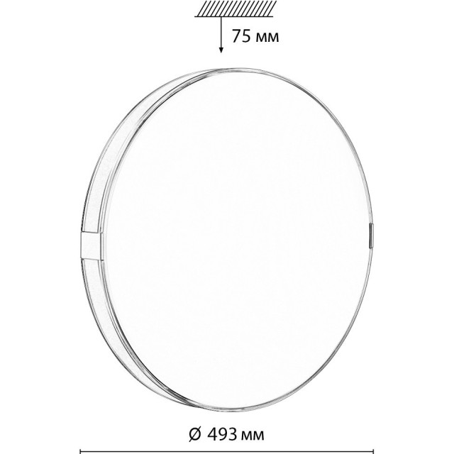 Светильник LED 70Вт 3000-6000K D493 IP43 пульт ДУ Sonex OTIGA BLUE 7677/EL