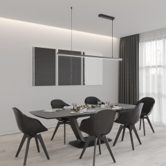 Светильник подвесной диммируемый со сменой цветовой температуры (пульт ДУ/прилож. Smart Life) LED 48W 3000-6000К Novotech SOTTO 359442