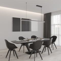 Светильник подвесной диммируемый со сменой цветовой температуры (пульт ДУ/прилож. Smart Life) LED 48W 3000-6000К Novotech SOTTO 359442