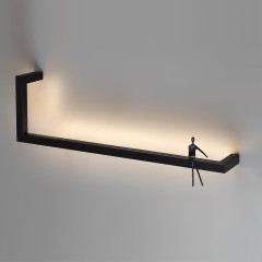 7153/14WL Настенный светодиодный светильник-полка с декор. съемным человечком 14Вт 1200лм 3000K Odeon Light GRAFIC