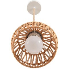 8367/1A Подвесной светильник эко с плафоном 20см из джутового шнура под лампу E27 Limion ECO BOHO