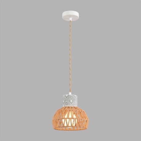 8367/1A Подвесной светильник эко с плафоном 20см из джутового шнура под лампу E27 Limion ECO BOHO
