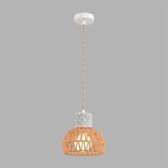 8367/1A Подвесной светильник эко с плафоном 20см из джутового шнура под лампу E27 Limion ECO BOHO