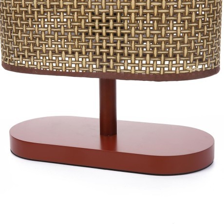 8202/1T COUNTY LN25 кофейный/коричневый, дерево/текстиль Настольная лампа E27 1*60W 220V MADERANA