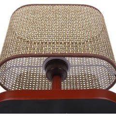 8202/1T COUNTY LN25 кофейный/коричневый, дерево/текстиль Настольная лампа E27 1*60W 220V MADERANA