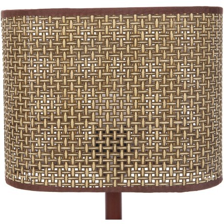 8202/1T COUNTY LN25 кофейный/коричневый, дерево/текстиль Настольная лампа E27 1*60W 220V MADERANA