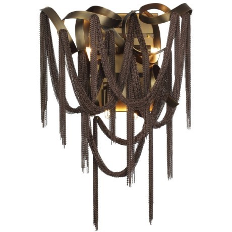 5066/4W HALL ODL24 397 античн.бронза/коричневый/металл/металл Бра G9 4*40W CHAINY