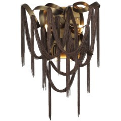 5066/4W HALL ODL24 397 античн.бронза/коричневый/металл/металл Бра G9 4*40W CHAINY