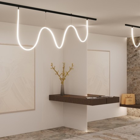 359140 Трековый светодиодный неон 2м Novotech Flum CRI90+ 4000К 2500Лм 360° 25W