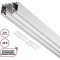 Novotech 135353 FLUM SHINO Белый встраиваемый 2м трековый гарпунный шинопровод для монтажа в ПВХ натяжные потолки, прямые соед. планки 4шт в комплекте, гарпун и заглушки гарпуна в комплекте, 48V, IP20