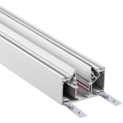 Novotech 135353 FLUM SHINO Белый встраиваемый 2м трековый гарпунный шинопровод для монтажа в ПВХ натяжные потолки, прямые соед. планки 4шт в комплекте, гарпун и заглушки гарпуна в комплекте, 48V, IP20
