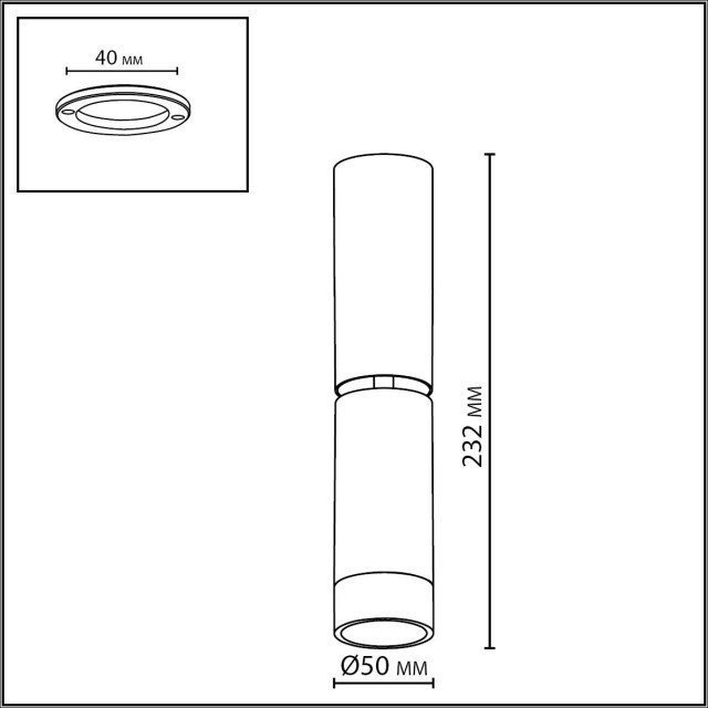 Потолочный светильник IP20 LED 8W 640Лм 3000K 24° LIGO 7135/8CL
