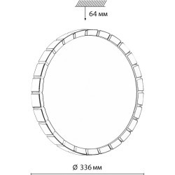 Светильник LED 30Вт 4000К D336 IP43 Sonex ATABI BLACK 7649/CL