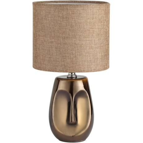 8150/1T MODERNI LN25 бронза/бежевый, керамика/текстиль Настольная лампа Е27 1*60W 220V AKIVI