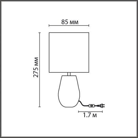 8150/1T MODERNI LN25 бронза/бежевый, керамика/текстиль Настольная лампа Е27 1*60W 220V AKIVI