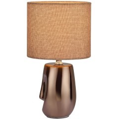 8150/1T MODERNI LN25 бронза/бежевый, керамика/текстиль Настольная лампа Е27 1*60W 220V AKIVI