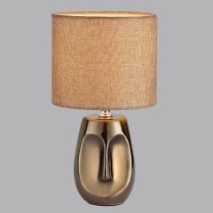 8150/1T MODERNI LN25 бронза/бежевый, керамика/текстиль Настольная лампа Е27 1*60W 220V AKIVI