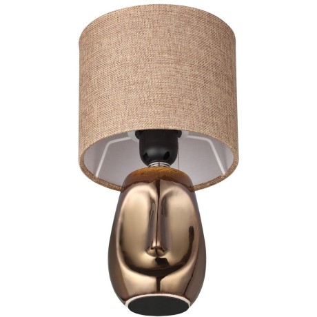8150/1T MODERNI LN25 бронза/бежевый, керамика/текстиль Настольная лампа Е27 1*60W 220V AKIVI