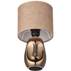 8150/1T MODERNI LN25 бронза/бежевый, керамика/текстиль Настольная лампа Е27 1*60W 220V AKIVI