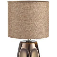 8150/1T MODERNI LN25 бронза/бежевый, керамика/текстиль Настольная лампа Е27 1*60W 220V AKIVI