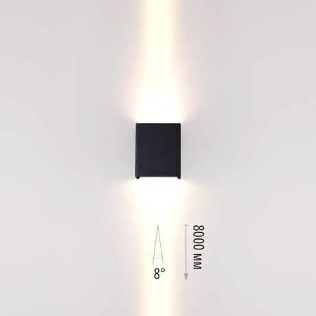 Odeon Light ARROW 7188/10WL Специальный уличный фасадный светильник для зданий с узкими лучами света высотой 8 метров (конусовидные TIR линзы и диоды COB EPISTAR) черный матовый металл IP65 2x5Вт 3000K 8° 2x440Лм 220V -40°...+50°