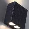 Odeon Light ARROW 7188/10WL Специальный уличный фасадный светильник для зданий с узкими лучами света высотой 8 метров (конусовидные TIR линзы и диоды COB EPISTAR) черный матовый металл IP65 2x5Вт 3000K 8° 2x440Лм 220V -40°...+50°