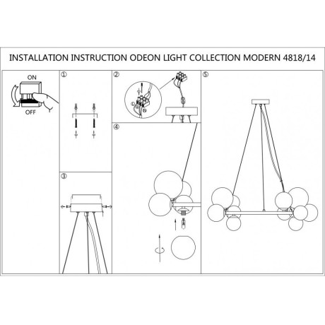 Подвесная люстра Tovi 4818/14