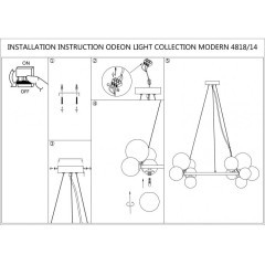 Подвесная люстра Tovi 4818/14
