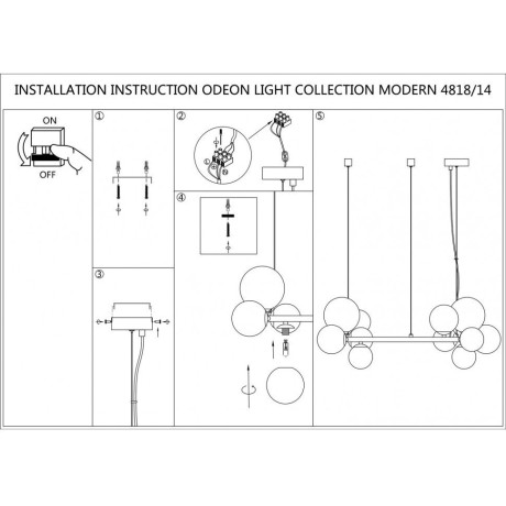 Подвесная люстра Tovi 4818/14