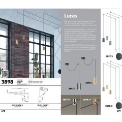 Подвесной светильник цилиндр Odeon Light 3898/1 LUCAS под лампу 1xGU10 10W