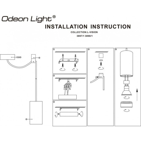 Подвесной светильник цилиндр Odeon Light 3898/1 LUCAS под лампу 1xGU10 10W