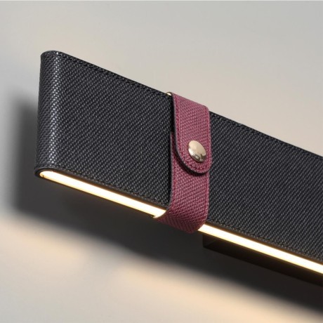 6629/25WL HIGHTECH ODL24 металл/экокожа/ткань/акрил бордовый/черный Настенный светильник IP20 LED 25W 3000K 220V VINCENT