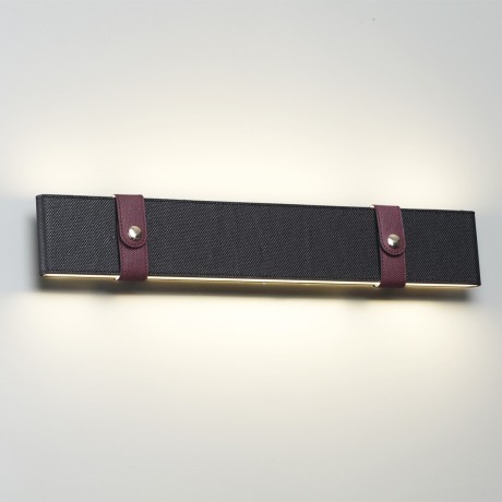 6629/25WL HIGHTECH ODL24 металл/экокожа/ткань/акрил бордовый/черный Настенный светильник IP20 LED 25W 3000K 220V VINCENT