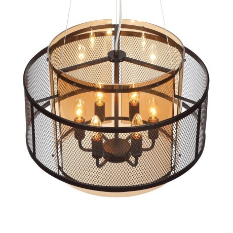 8007/6 MODERNI LN24 черный/черный, золотой металл/металл, стекло Люстра подвесная Е14 6*40W 220V Zarina