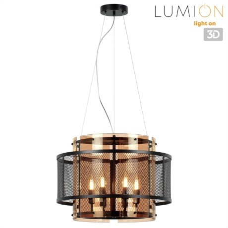 8007/6 MODERNI LN24 черный/черный, золотой металл/металл, стекло Люстра подвесная Е14 6*40W 220V Zarina