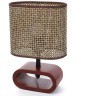 8200/1T COUNTY LN25 кофейный/коричневый, дерево/текстиль Настольная лампа E27 1*60W 220V MADERANA