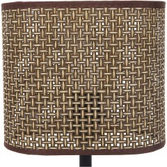 8200/1T COUNTY LN25 кофейный/коричневый, дерево/текстиль Настольная лампа E27 1*60W 220V MADERANA