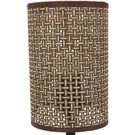 8200/1T COUNTY LN25 кофейный/коричневый, дерево/текстиль Настольная лампа E27 1*60W 220V MADERANA