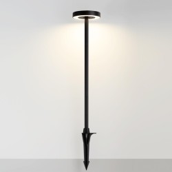 Odeon Light DISC 7189/6GL Ландшафтный уличный светильник с поворотным плафоном из черного матового металла, возможность установки на колышек в землю, IP65 LED 6Вт 3000K CRI80 110° 220В